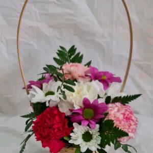 small basket arrangement