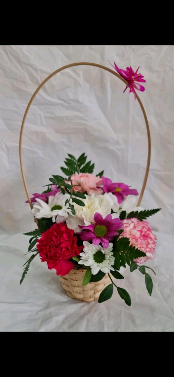 small basket arrangement